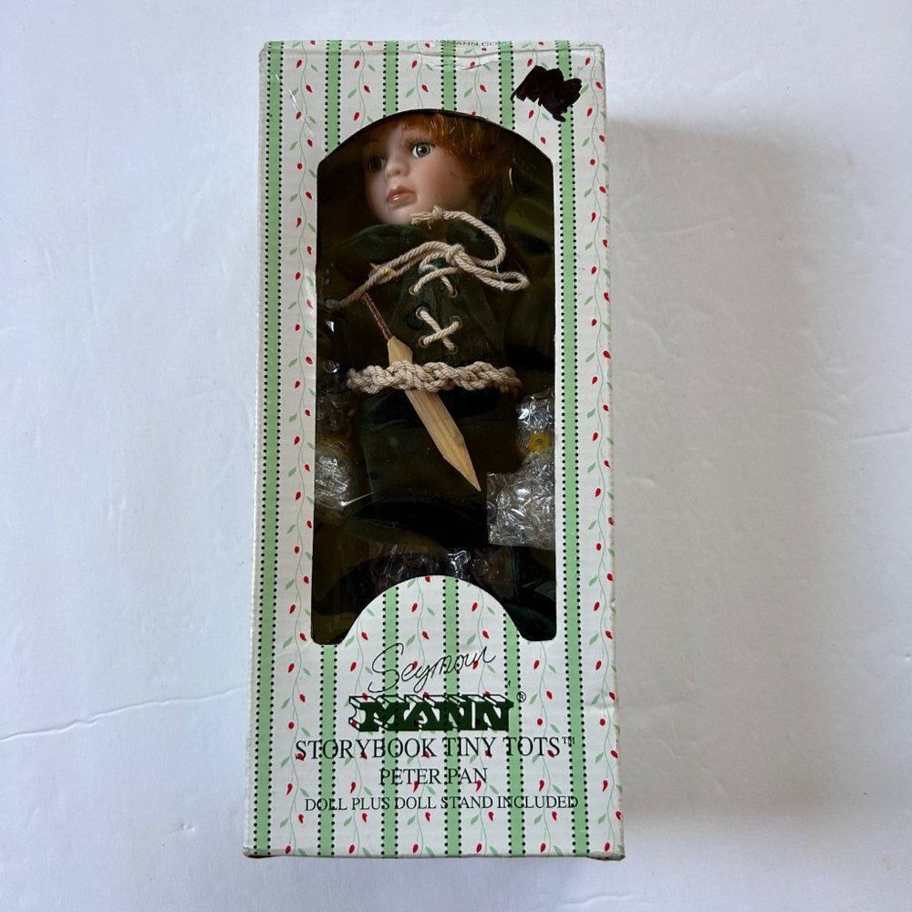 Peter Pan Doll Seymour Mann Storybook Tiny Tots Doll Story Book Porcelain 10" - Picture 4 of 12